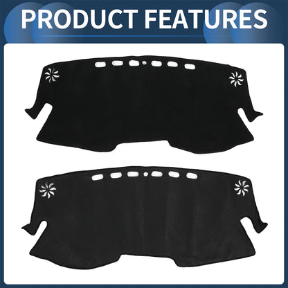 Dashboard Cover Mat for Toyota C-HR 2017-2024 Black 1 Set