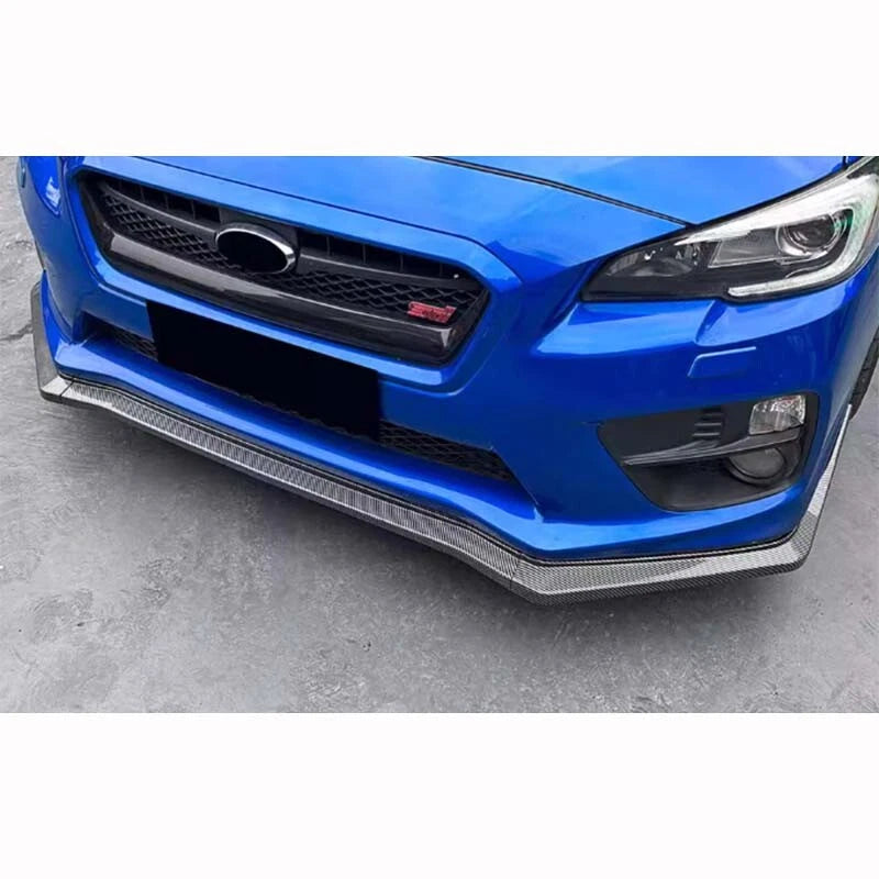Carbon Fiber Style Front Bumper Lower Lip V-Style fit for Subaru WRX 2015-2021