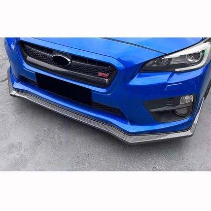 Carbon Fiber Style Front Bumper Lower Lip V-Style fit for Subaru WRX 2015-2021