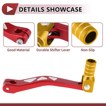 Folding Gear Shifter Lever for Yamaha TTR 50cc Red/Gold Tone
