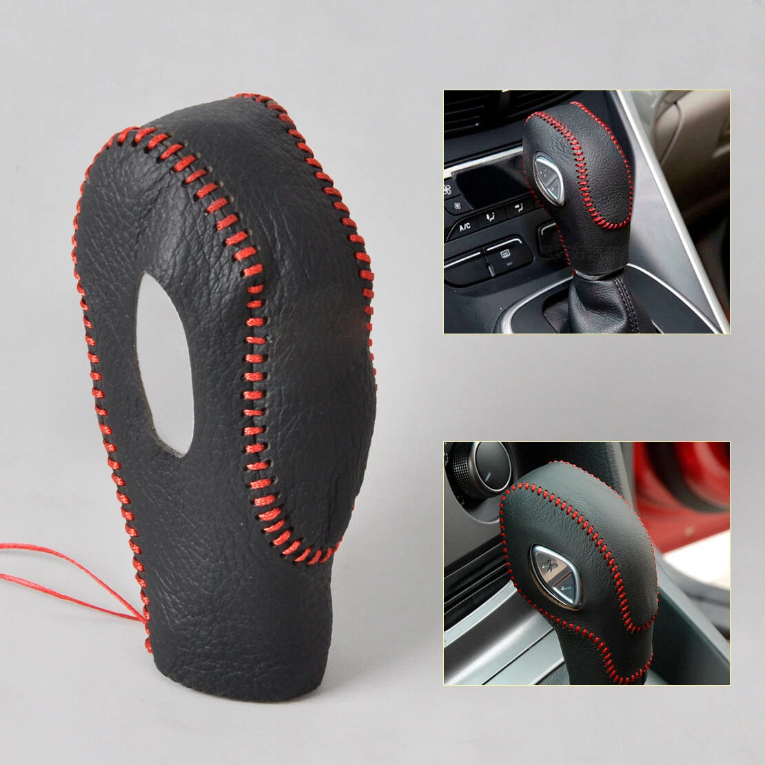Genuine Leather Gear Shift Knob Cover for Ford Focus, Kuga, Escape (2011-2018)