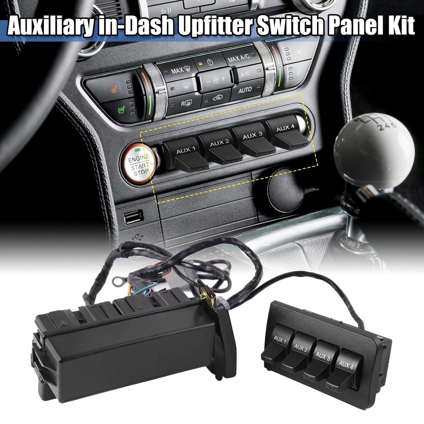 Auxiliary Upfitter Switch Panel Kit for Ford Super Duty (2017-2023)