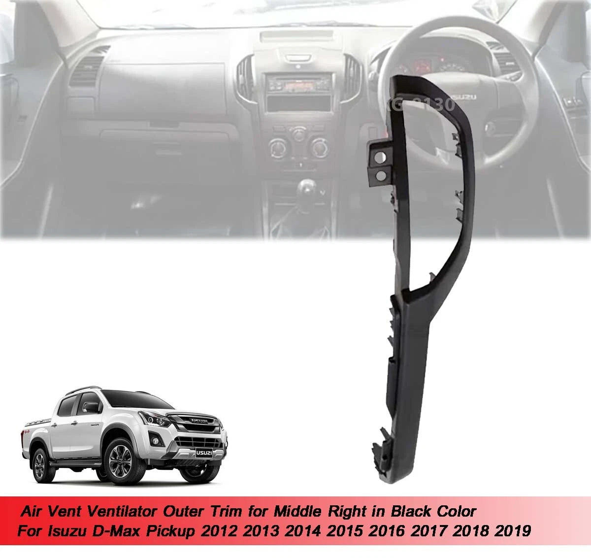 Right Air Vent Trim Cover for Isuzu D-Max (2012-2019)