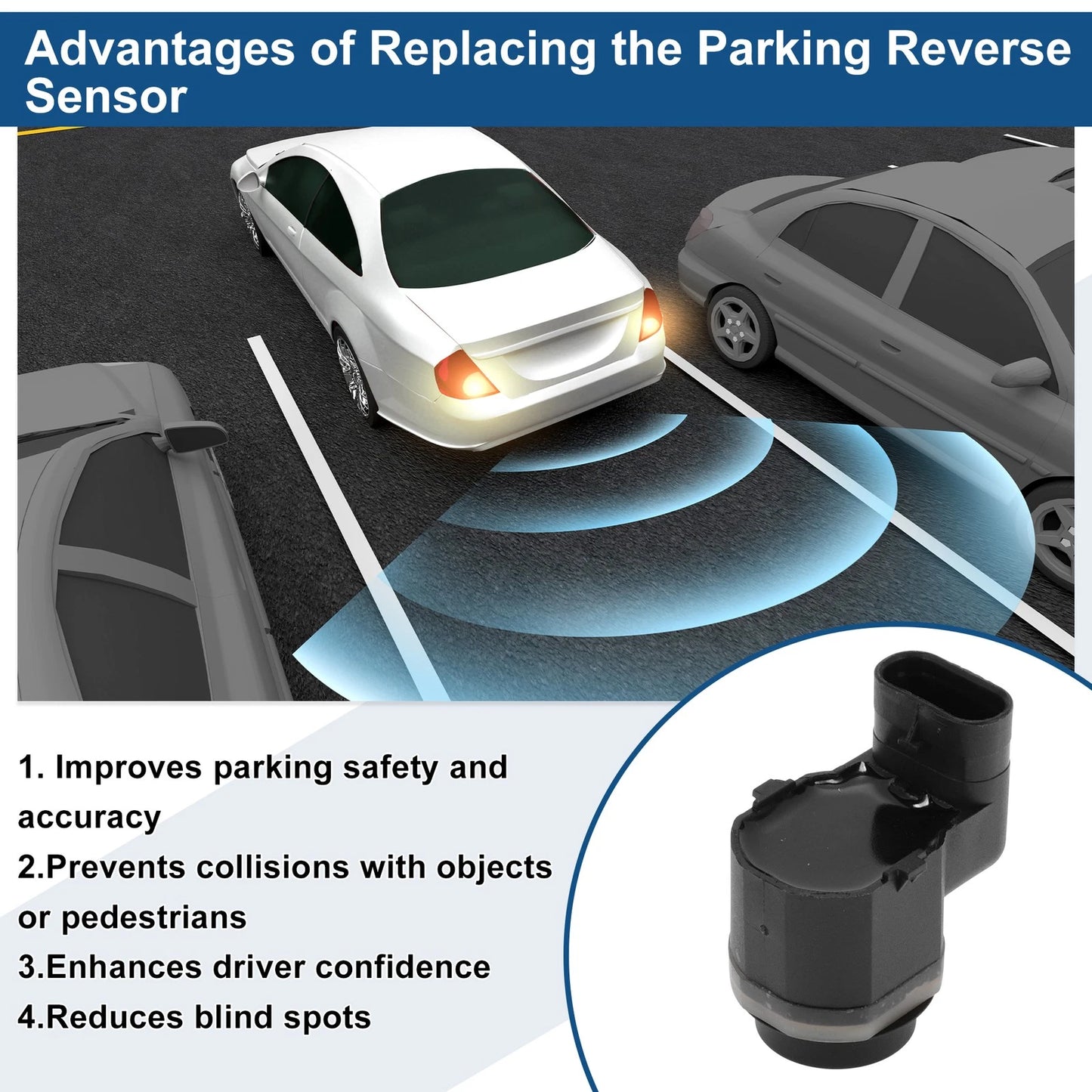 Reverse Backup Parking Sensor for Nissan Qashqai (2007-2013)