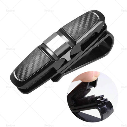 Car Glasses Holder Clip Case for Sunglasses Eyeglasses Ticket Card