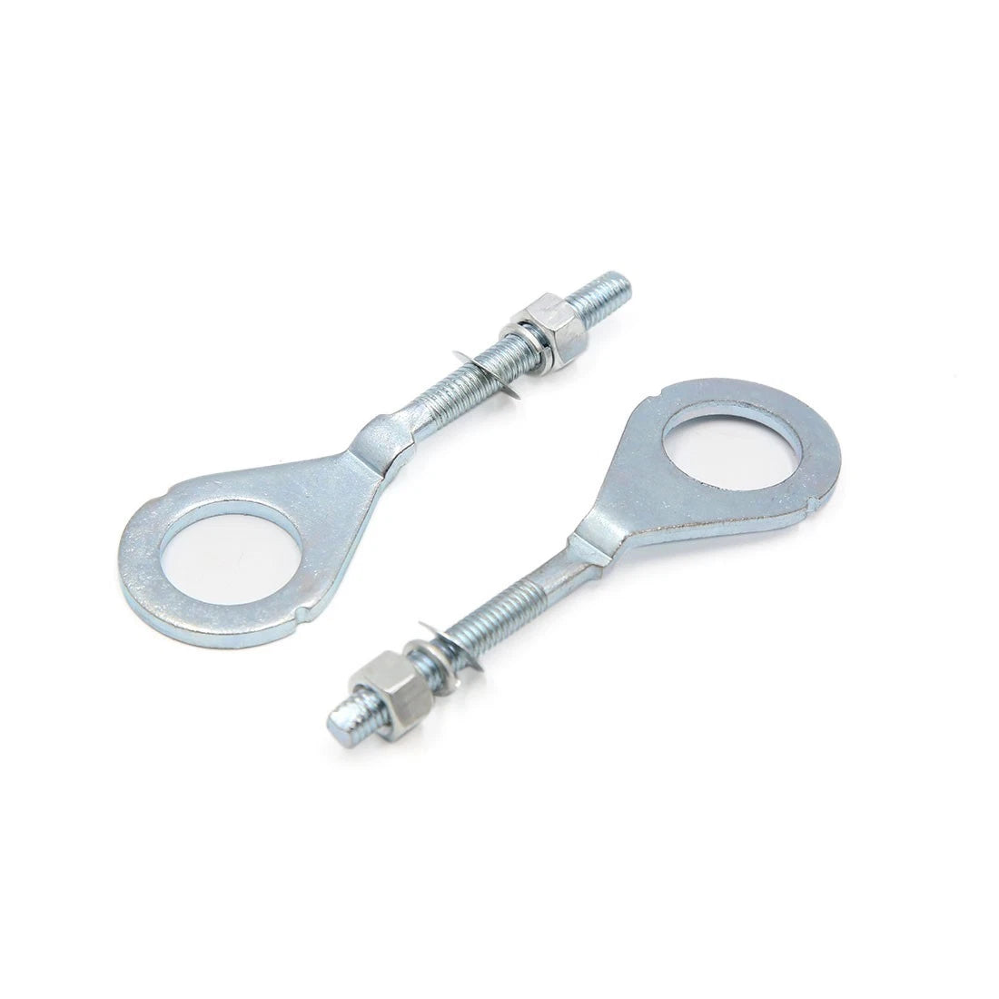 4 x 18mm Dia Hole Silver Tone Chain Axle Adjuster Tensioner for Universal