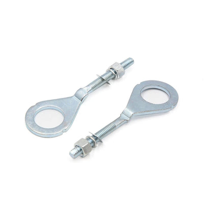 4 x 18mm Dia Hole Silver Tone Chain Axle Adjuster Tensioner for Universal