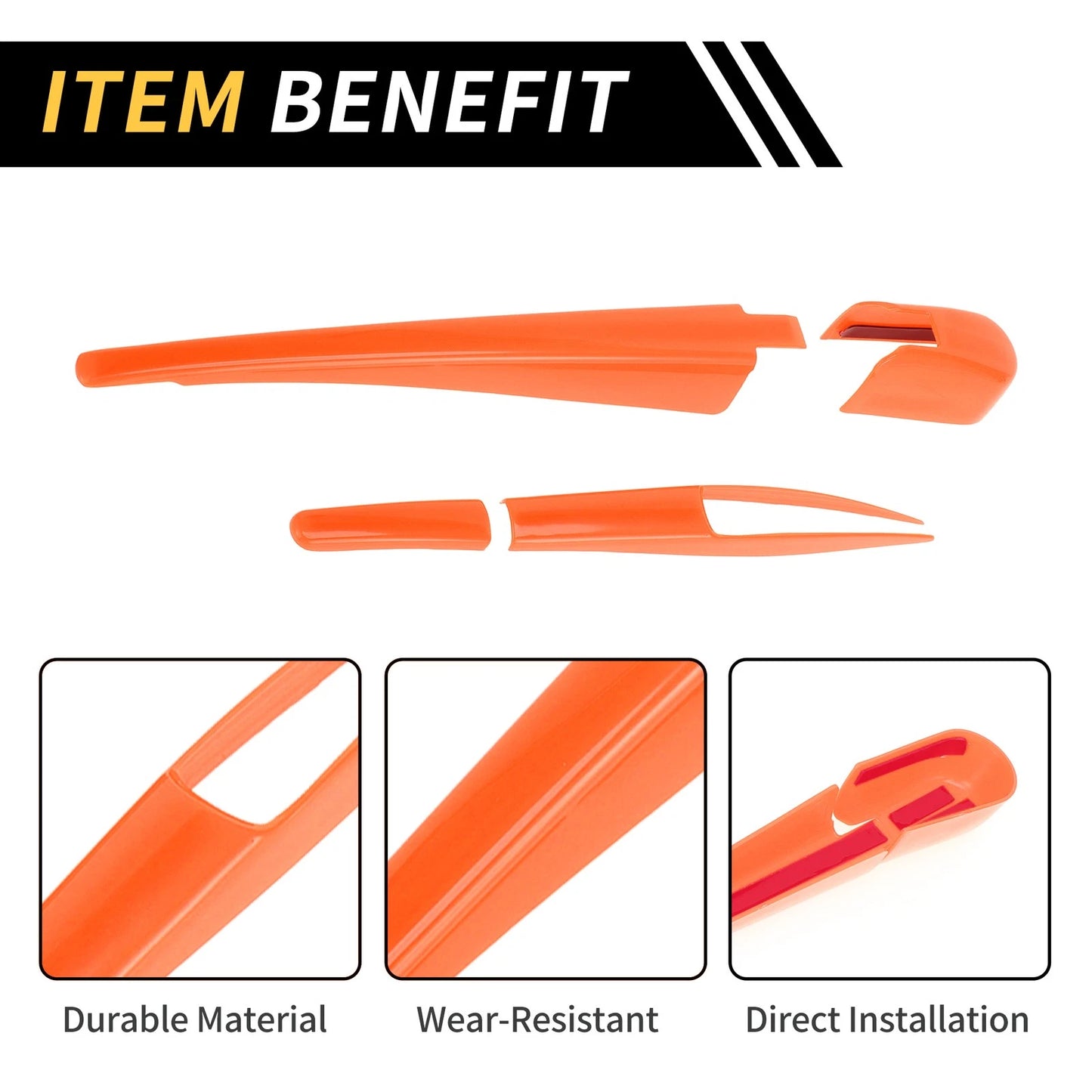 Rear Window Wiper Arm Blades Cover  for Jeep Wrangler JL JLU (2018-2024)