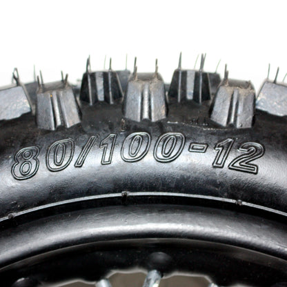 12mm Axle 14" Front & 12" Rear Wheel Rim Tire for PIT Trail Dirt Bike