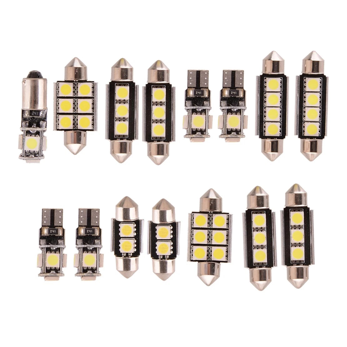 White LED Interior Map Dome Trunk Light Bulbs for Mercedes Benz W203 (2000-07)