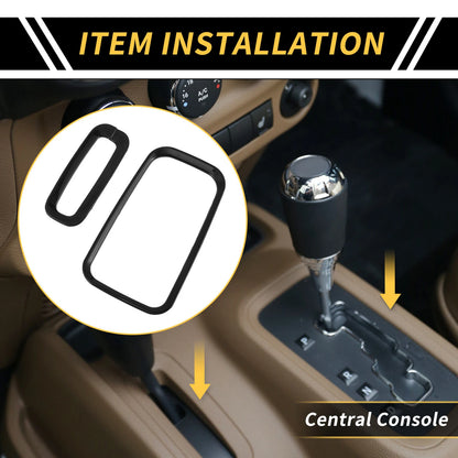 Center Console Gear Shift Ring Trim for Jeep Wrangler JK JKU (2011-2017)
