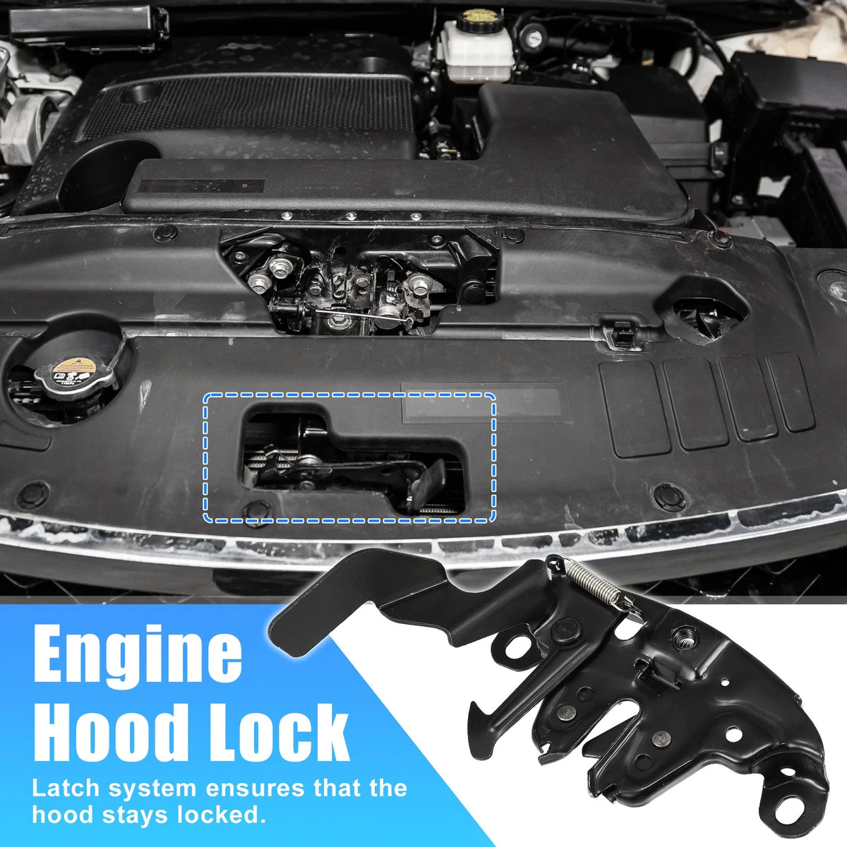 Black Hood Latch Lock NI1234127 for Nissan Sentra (2013-2019)