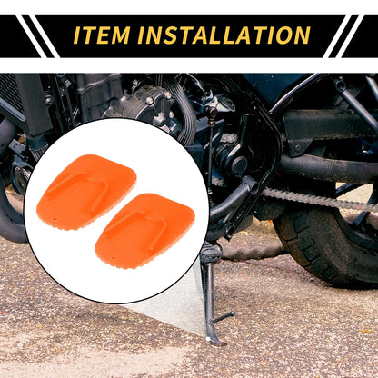 2 x Kickstand Pad / 3.54x2.36 / Support Plate for Universal Motorcycle