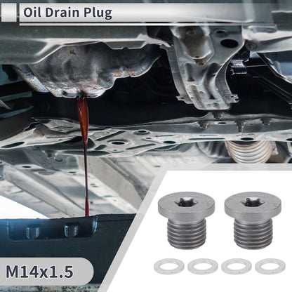M14x1.5 Engine Oil Drain Plug with Gasket for Car Motorcycle