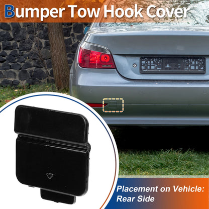 Rear Tow Hook Cover for BMW 525i 530i 545i 550i (2001-2007) Black