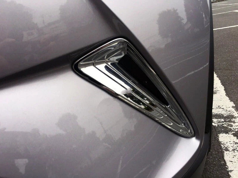 ABS Chrome Front Bumper Corner Protect Cover Trim for Toyota C-HR (2018-2023)