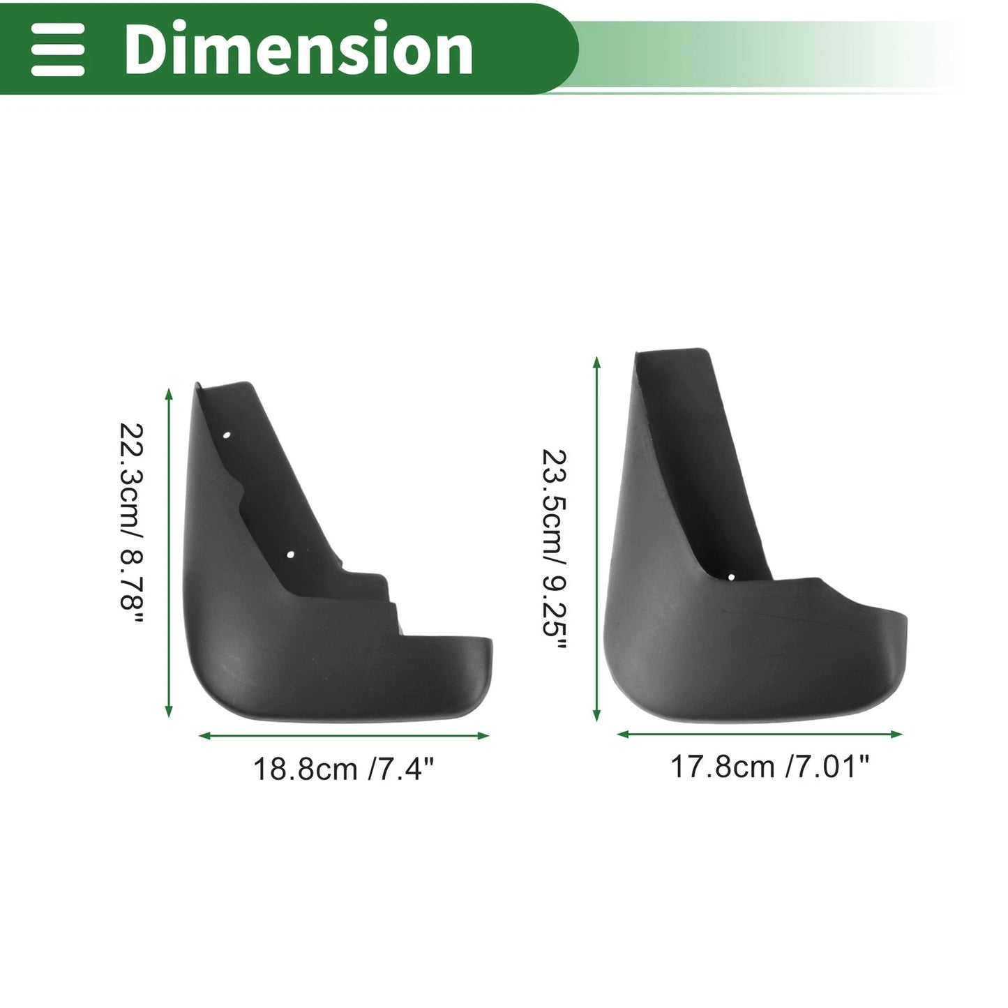 Mud Flaps Splash Guards for Ford Mondeo 2.0 (2003-2007) with Mount Accessories