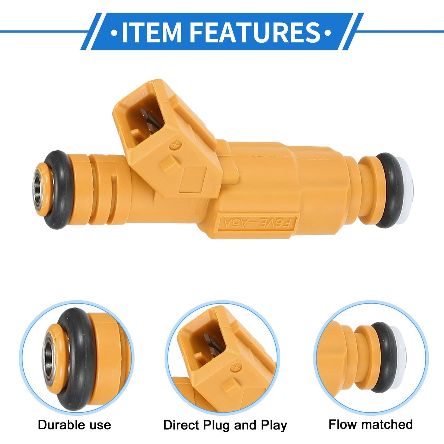 Fuel Injector for Jeep Cherokee 1989-1998 4.0L Yellow (1989-1998)