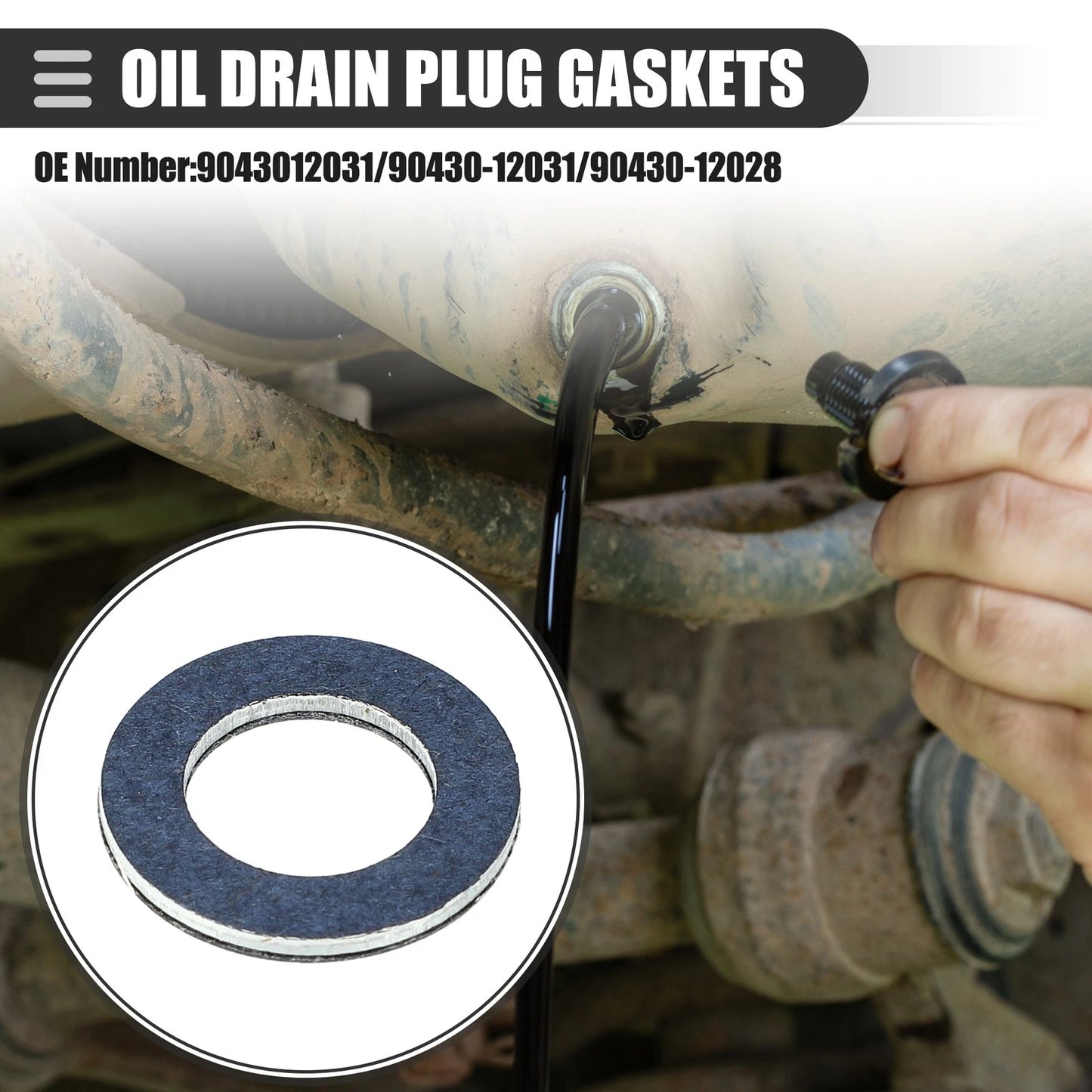 100 Pcs Car Oil Drain Plug Gaskets for Scion TC (2005–2016)