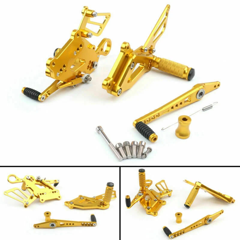 CNC Rear Footrests for BMW S1000RR (2015-2017) - Gold 2 x Sets