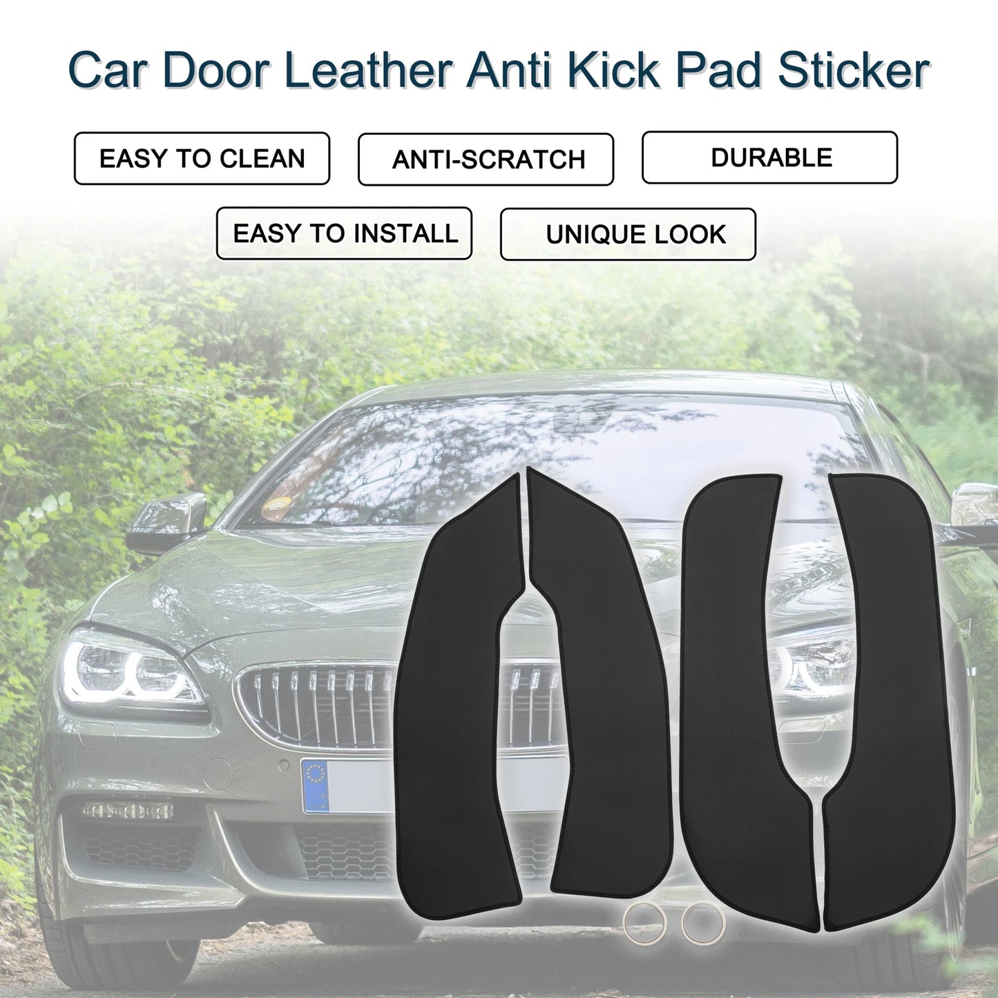 Car Door Leather Anti Kick Pad Sticker for BMW 6 Series Gran Turismo (2018-2023)