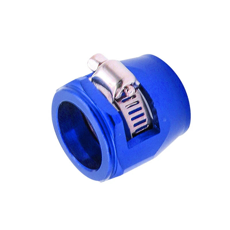 4Pcs Blue AN6 Fuel Hose Line End Cover Clamp Connectors for Car Model