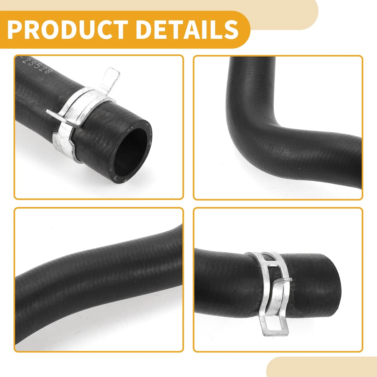 Radiator Hose for Ford Fiesta (2009-2024) Rubber Black 1 Pc