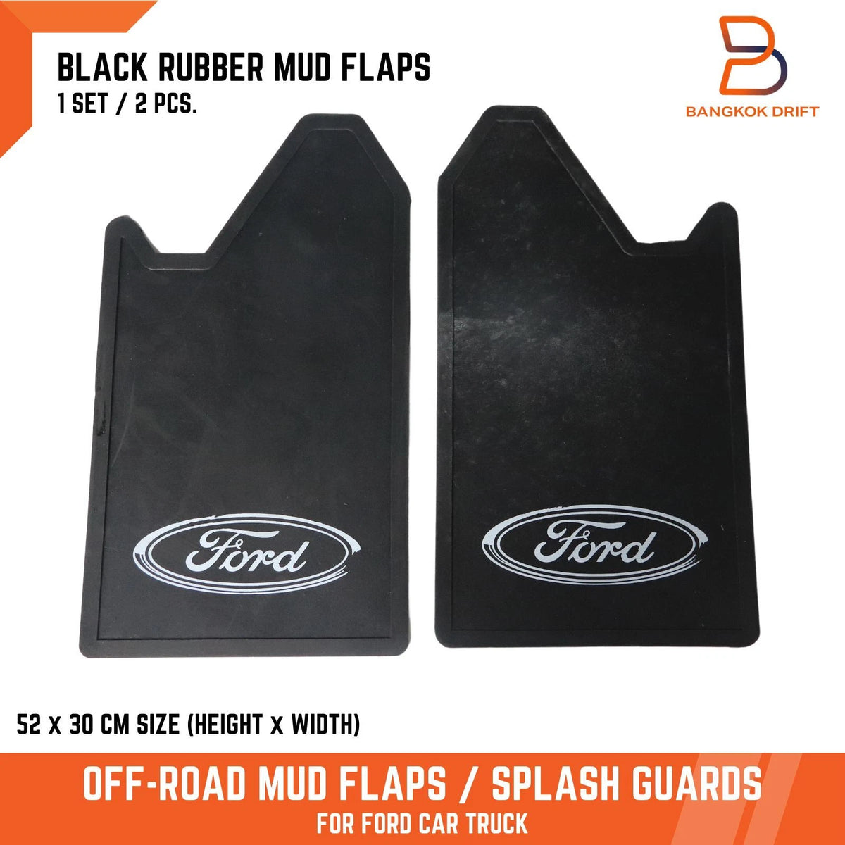 Mud Flaps for Ford Ranger Pickup - Off-Road 4WD 4X4 Splash Guards