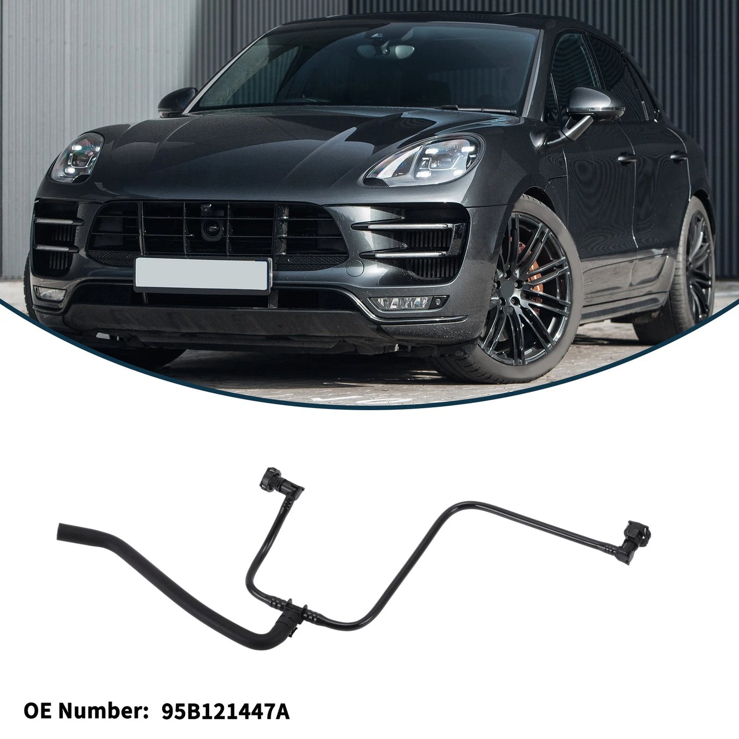 Radiator Hose for Porsche Macan Rubber Coolant Pipe (2014-2017)