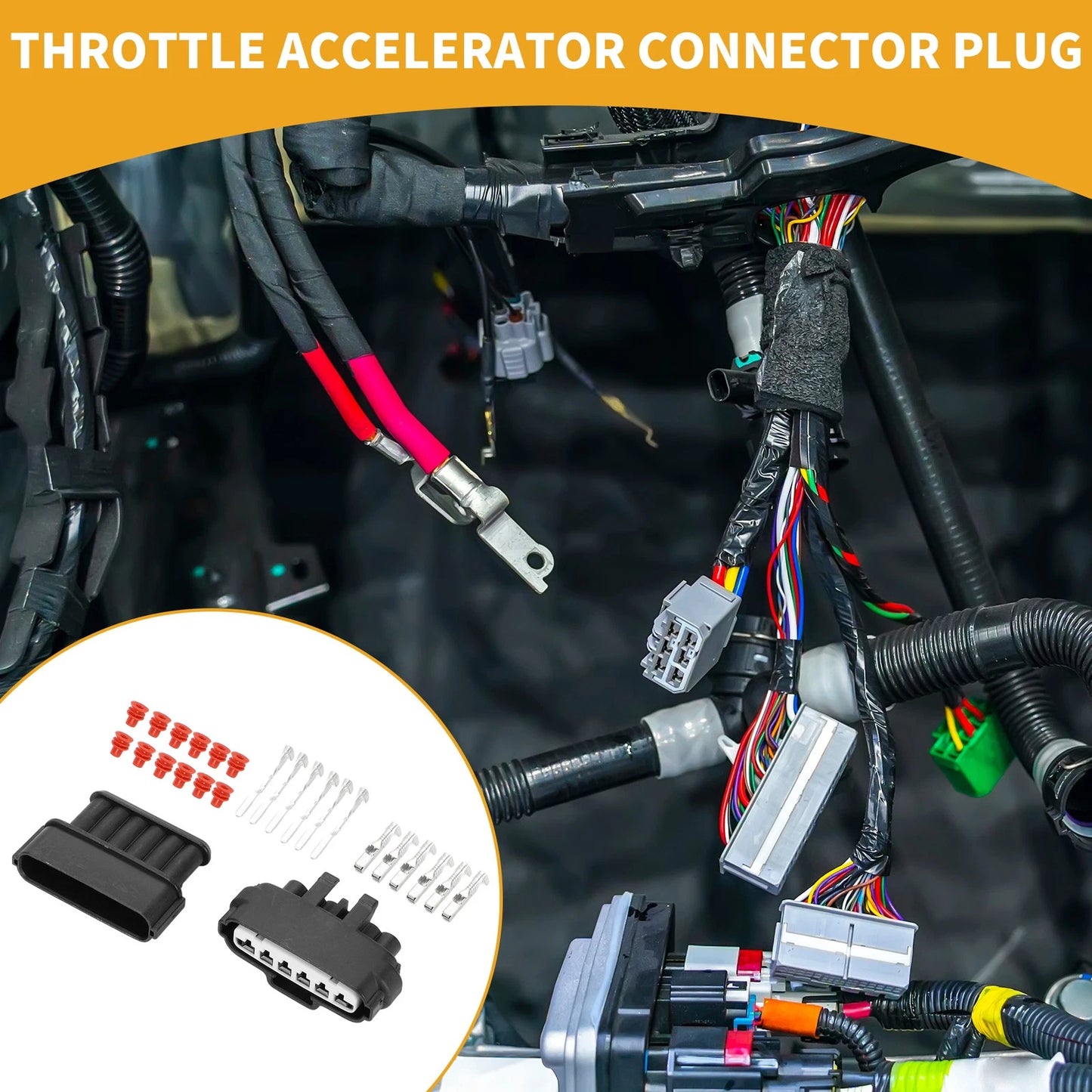 6 Pin Throttle Accelerator Connector Plug for Toyota & Mitsubishi