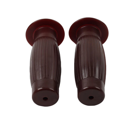 Universal 7/8" Easy-Hold Hand Grips for Vintage Motorcycle Handlebars Brown