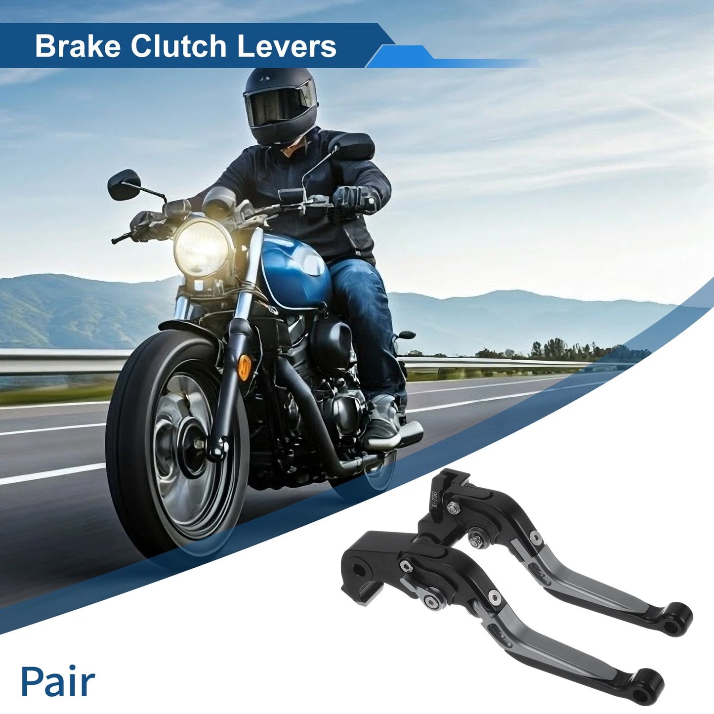 1x Adjustable Short Long Brake Clutch Lever for Kawasaki Z1000SX (2017–2020)