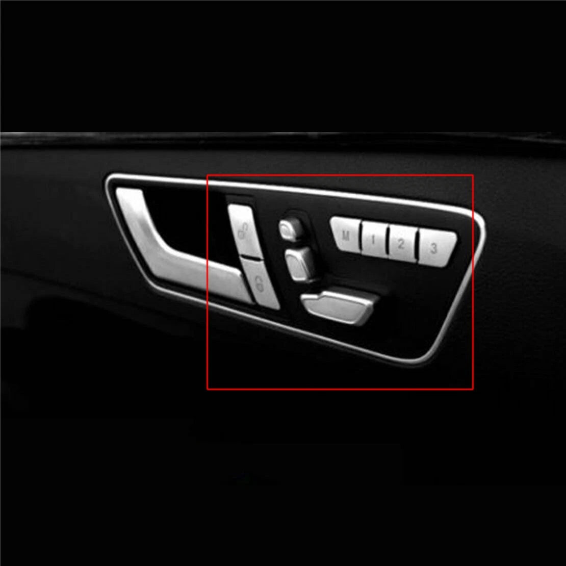 Door Lock Memory Switch Button Cover Trims for Benz GLE GL GLS ML (2016-2023)