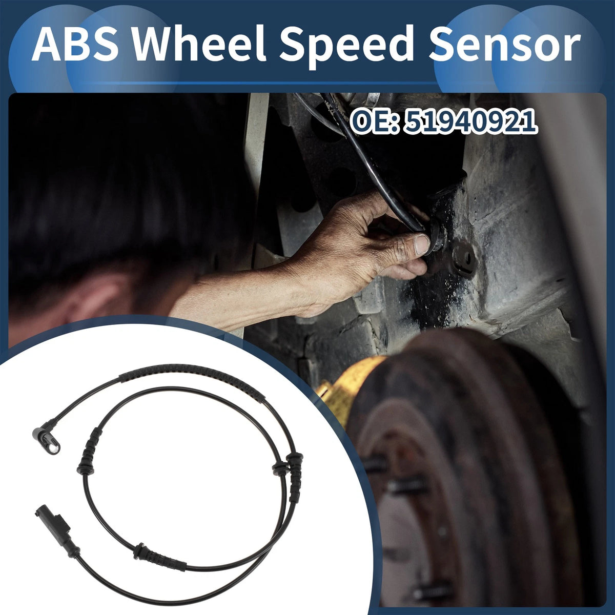 ABS Wheel Speed Sensor for Jeep Renegade 2015-2023 Rear Sensor 2 x 51940921