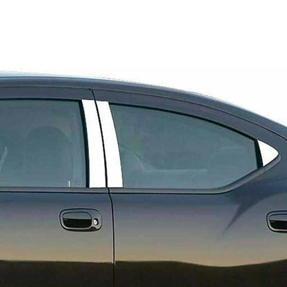 Gloss Chrome Pillar Posts Door Window Trim Covers for 2006-2010 Dodge Charger