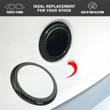 Carbon Fiber Rear Badge Ring Cover for BMW 1 Series F20 F21 (2011-2019)