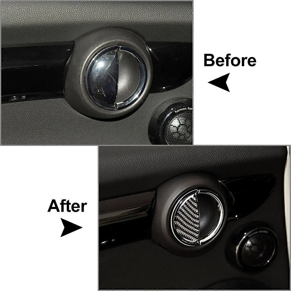 Carbon Fiber Door Handle Cover Trim for BMW Mini Cooper R55 R56 R60 F55 (2003-2018)