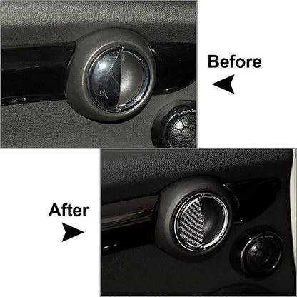 Carbon Fiber Door Handle Cover Trim for BMW Mini Cooper R55 R56 R60 F55 (2003-2018)