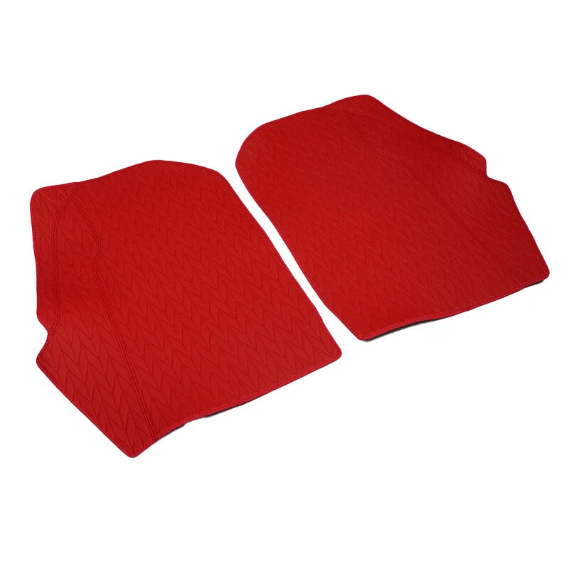 Red Full Floor Mats for Corvette C8 2020-2024 - Black Carpet Liners Accessories