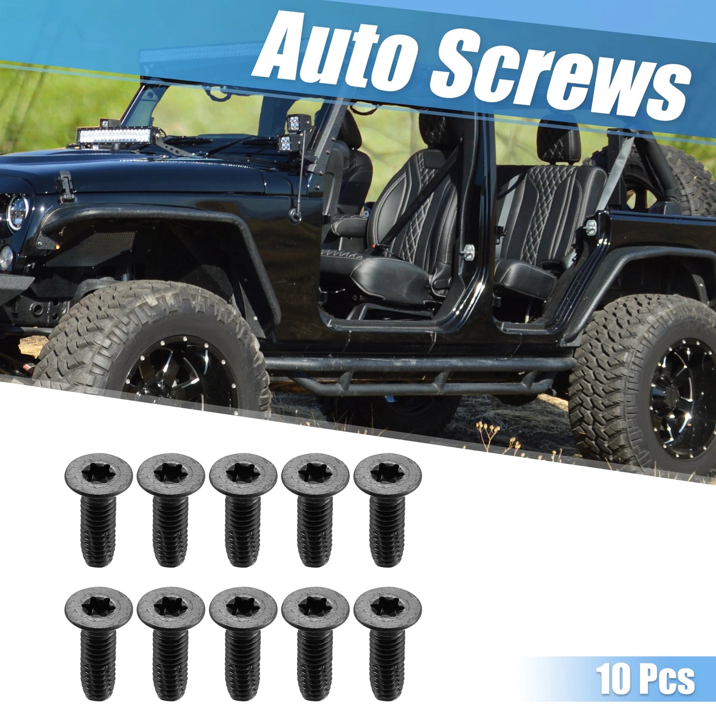 10 x Torx Screws for Jeep Wrangler CJ7 YJ TJ Tailgates (1976-2006)