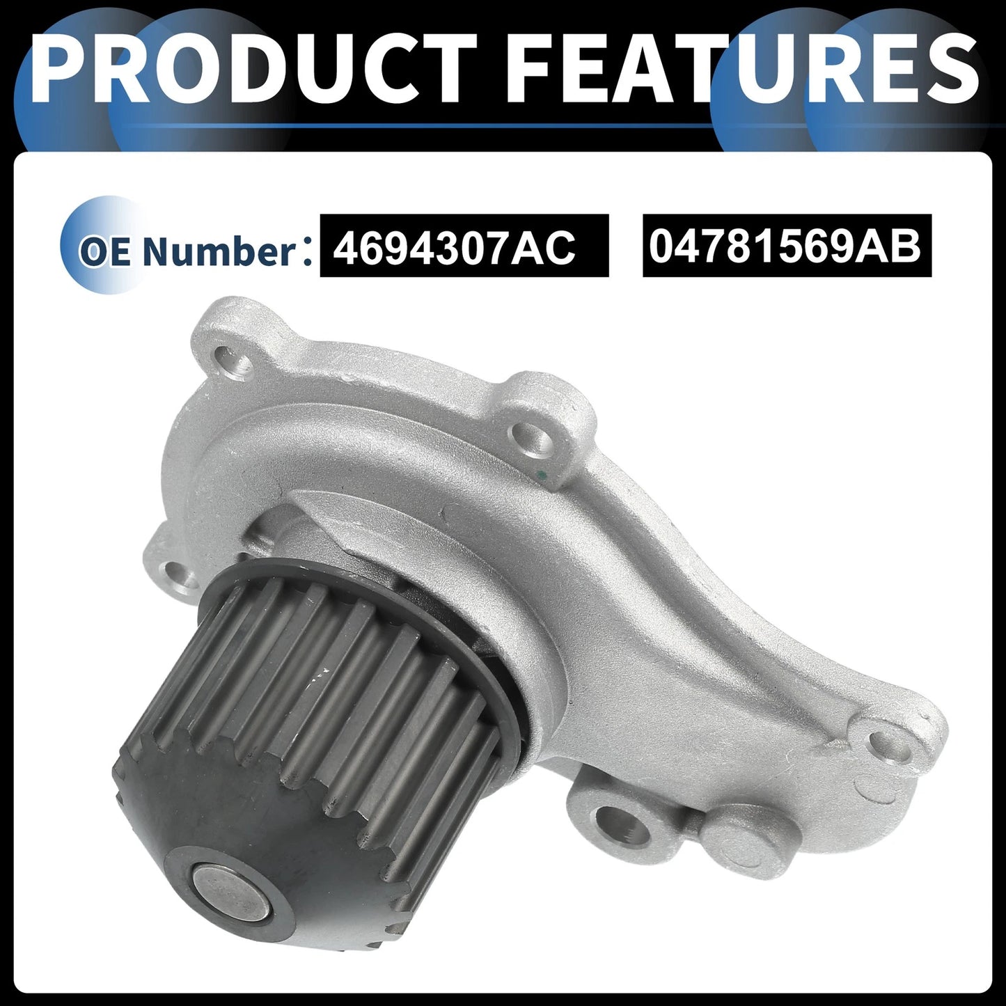 Water Pump with Seals & Tensioner Kit for Chrysler Cirrus (1995-2000)