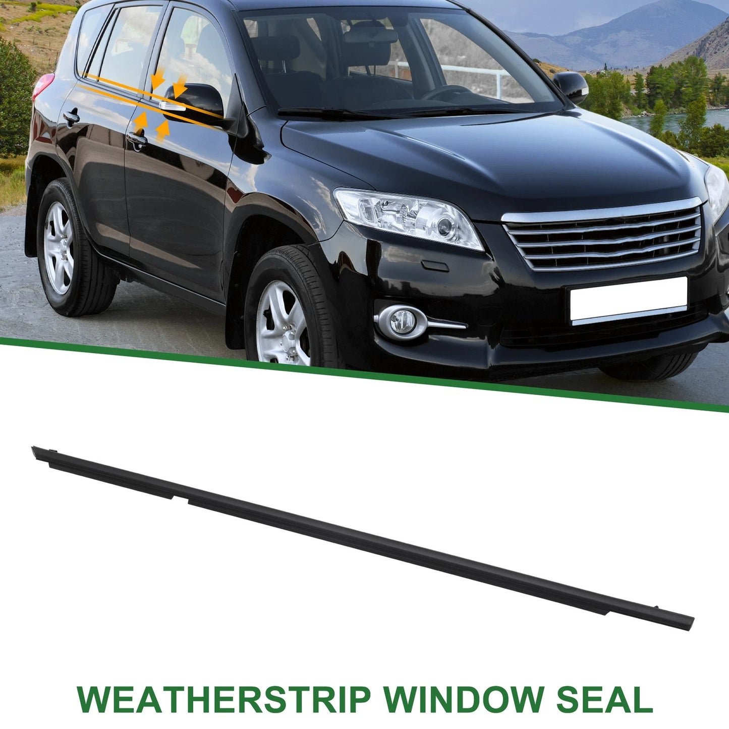 1pc Rear Left Weatherstrip Window Seal for Toyota Rav4 (2020–2020)