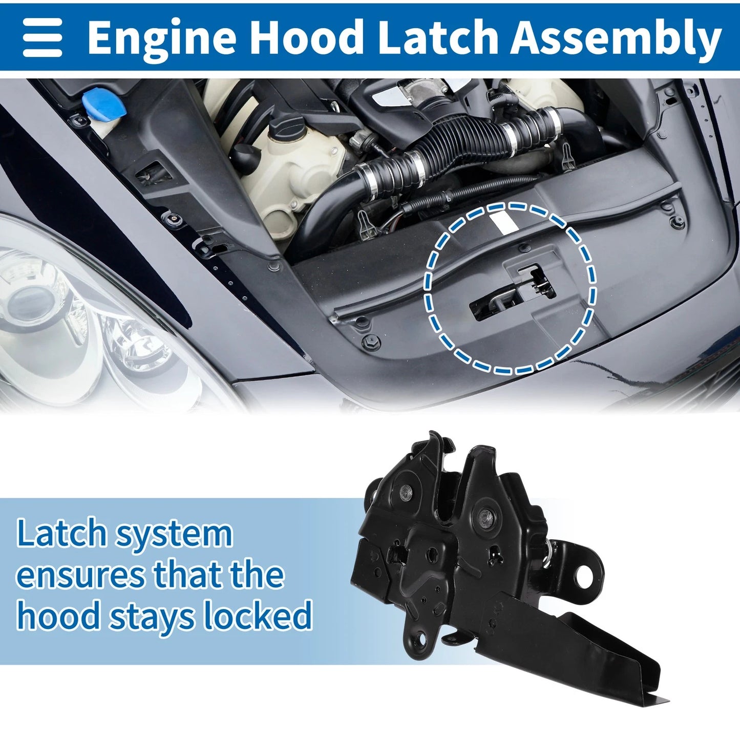 Hood Latch Assembly 1 Pc for Toyota Tundra (2000–2006)