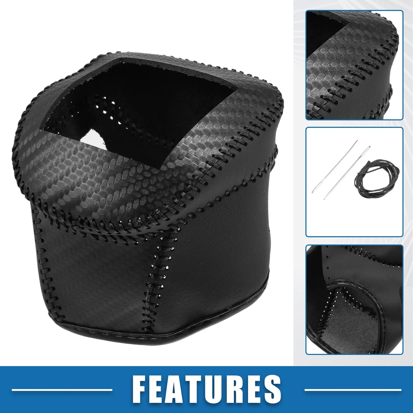 Gear Shifting Knob Cover for Nissan Rogue (2021-2023) PU Leather Black