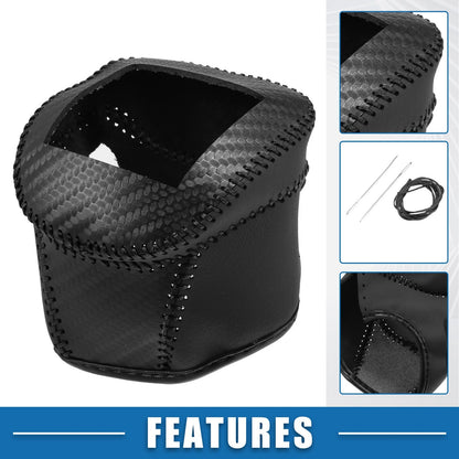 Gear Shifting Knob Cover for Nissan Rogue (2021-2023) PU Leather Black