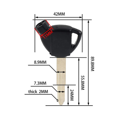 Metal Key Blank for Suzuki AN250 AN400 AN650 (2003-2012)