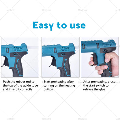 Cordless Hot Glue Gun +  11mm Glue Sticks for Makita 18V Battery