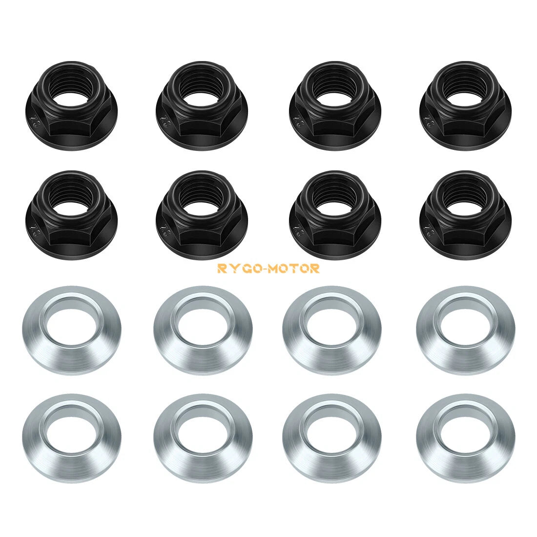 16PCS Wheel Lug Flange Nuts Stainless Steel for Yamaha RAPTOR 660 (2001–2005)