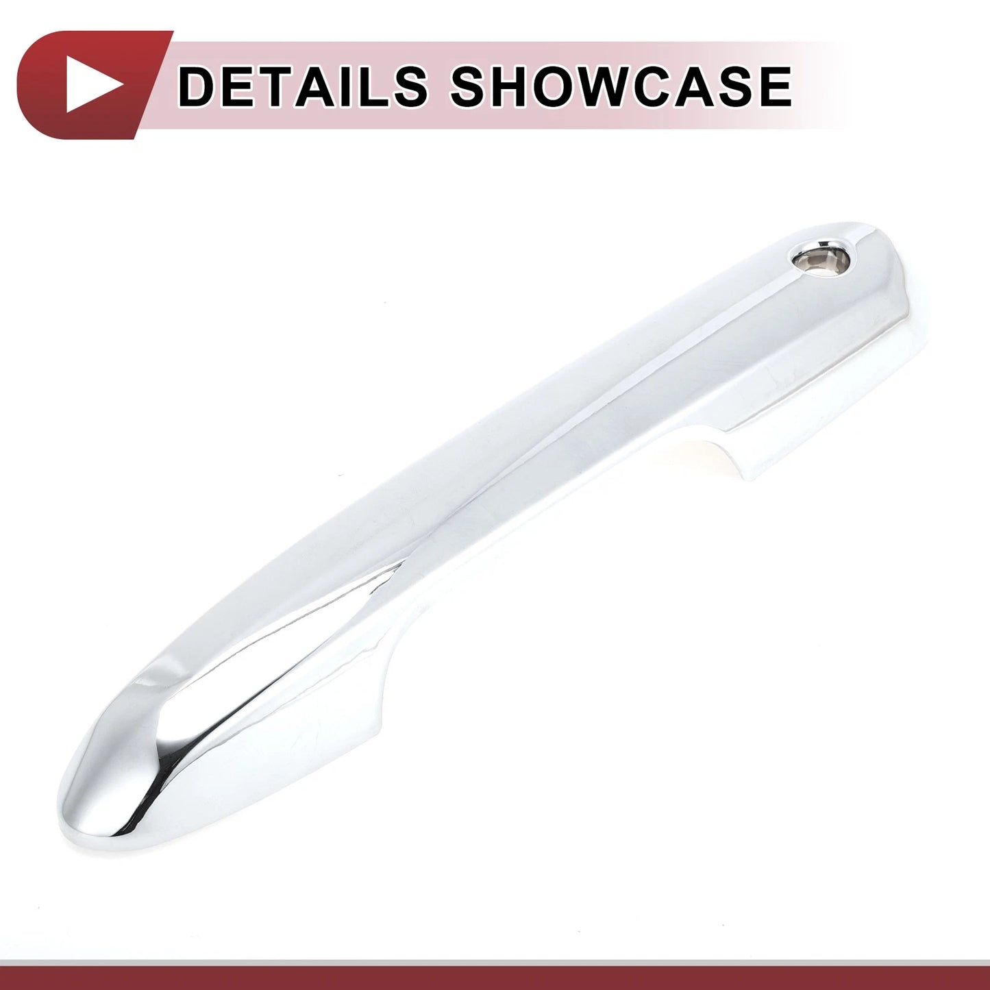 4 x Car Door Handle Covers for Toyota Rav4 (2019-2024) Silver Tone ABS