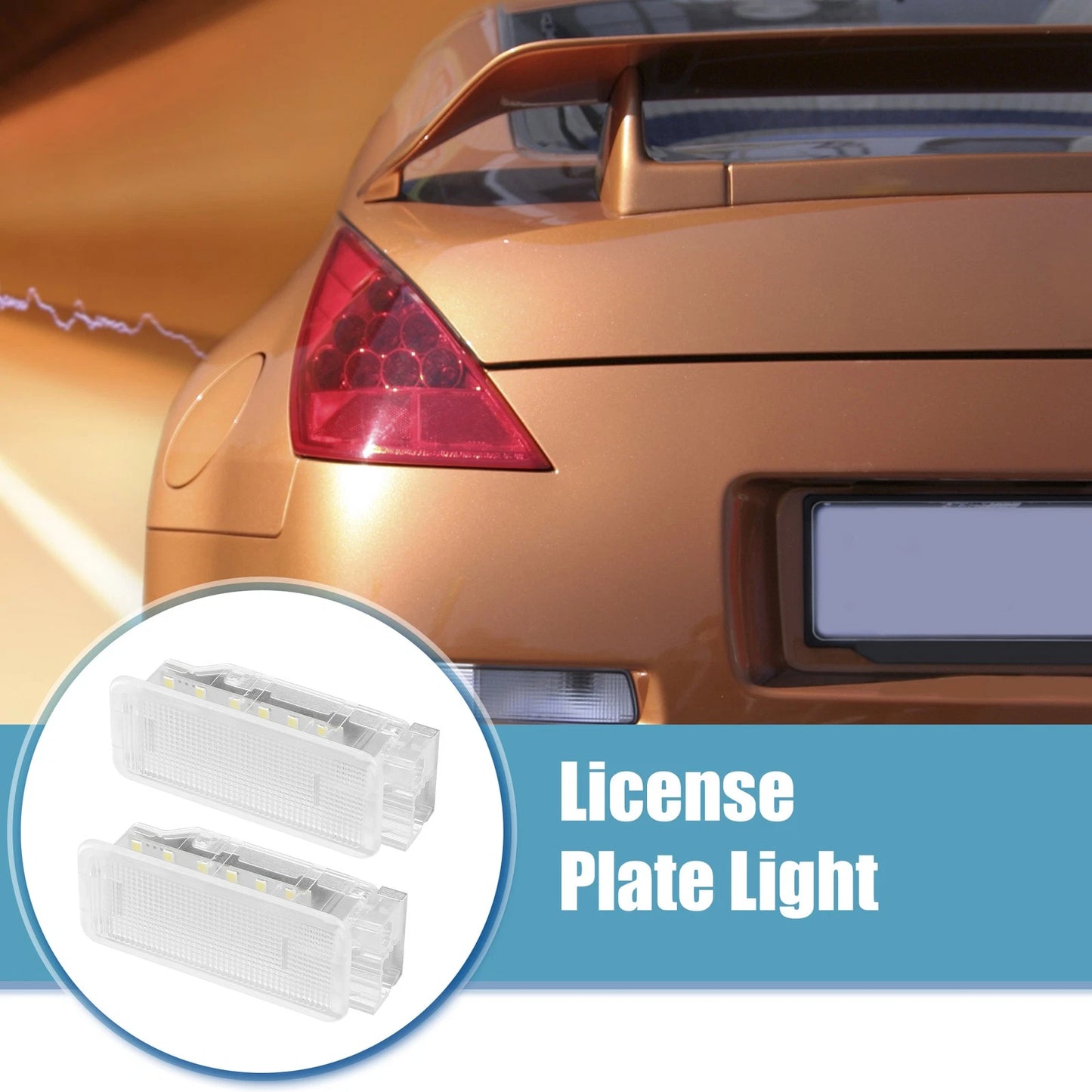 Car Exterior LED License Plate Lights for Peugeot 206 207 306 307 (2000-2014)